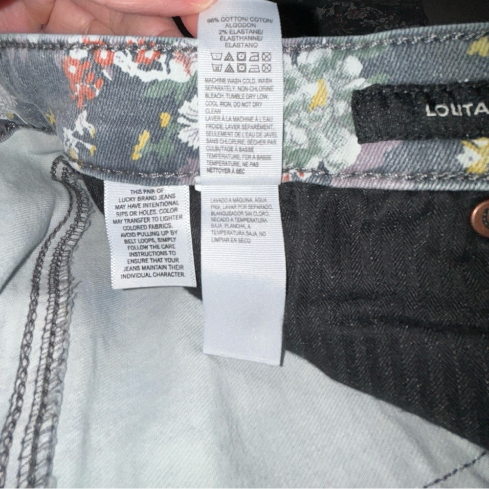 Lucky Brand Lolita Floral Print Jeans Women’s size 16W - Picture 6 of 9